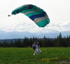Scott brings it in for a landing in front of the mountains!